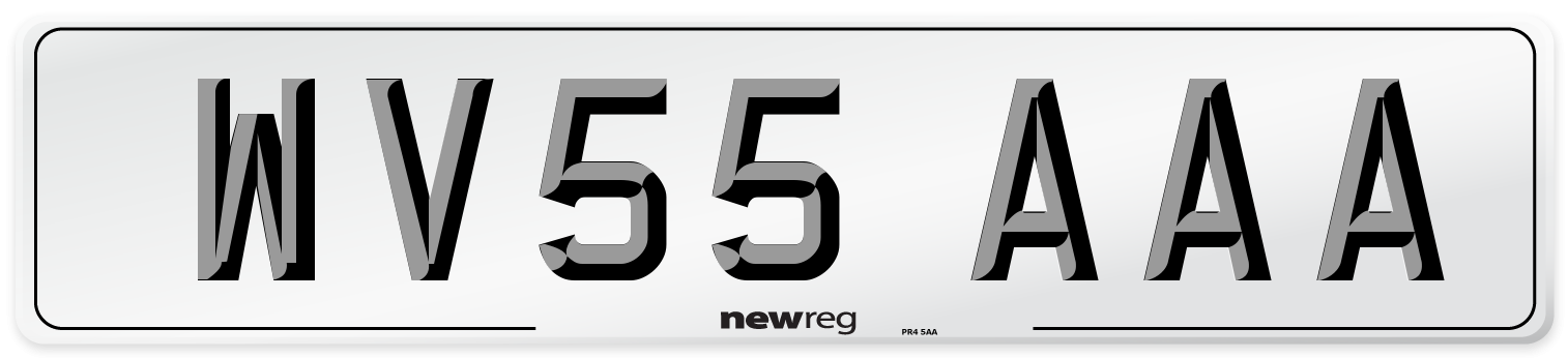 WV55 AAA Number Plate from New Reg